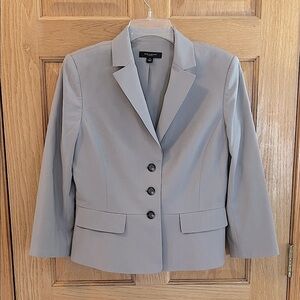 Ann Taylor Light Gray Tailored Blazer
